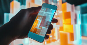 Smartphone scanning connected packaging to access digital product information and loyalty rewards, showcasing how NFC technology builds trust and enhances the retail experience.