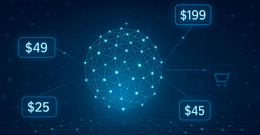 AI agent network showing dynamic price negotiation.